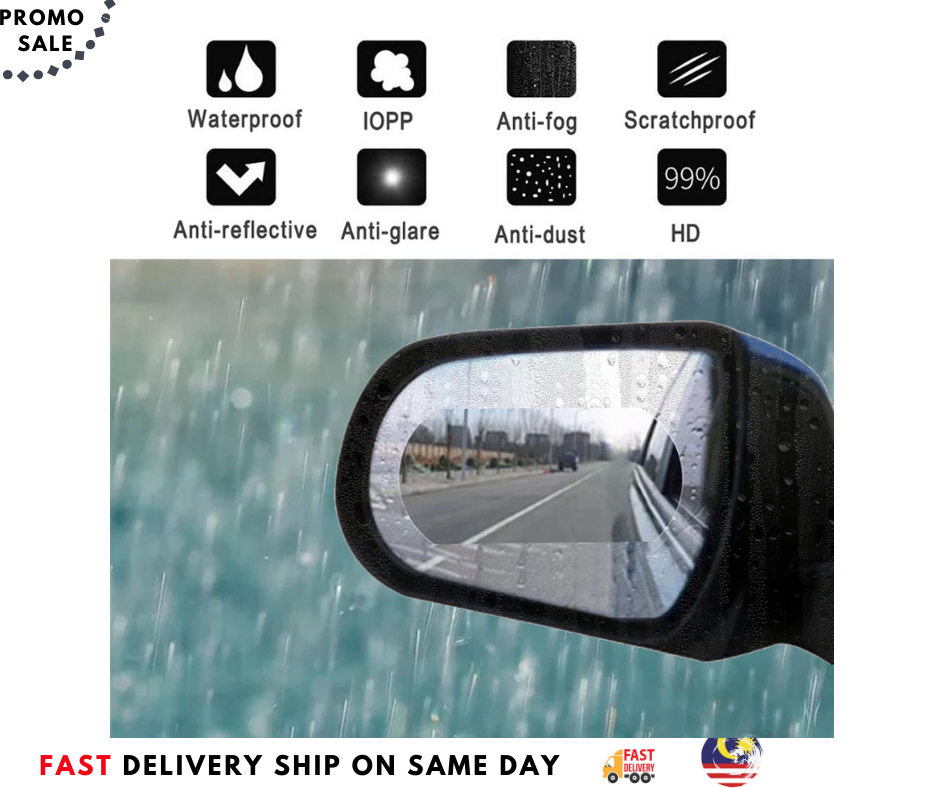 2pcs/Set) Car Rearview Mirror Anti Fog Window Clear Film & Anti-glare –  KVStores