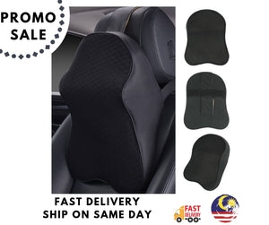 Premium Carmon Car Memory Foam Travel Headrest and Lumbar Back Support